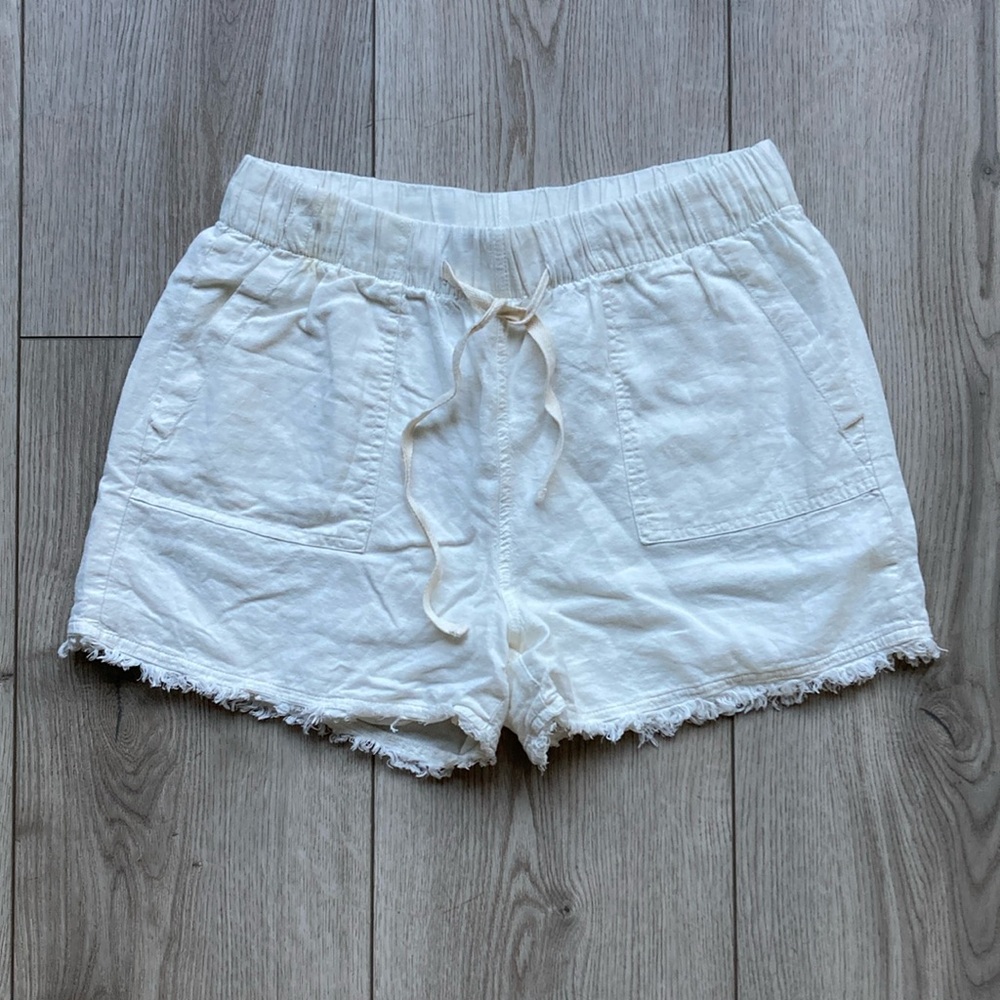 Thread & Supply White Linen Shorts Women’s Medium Summer Excellent!